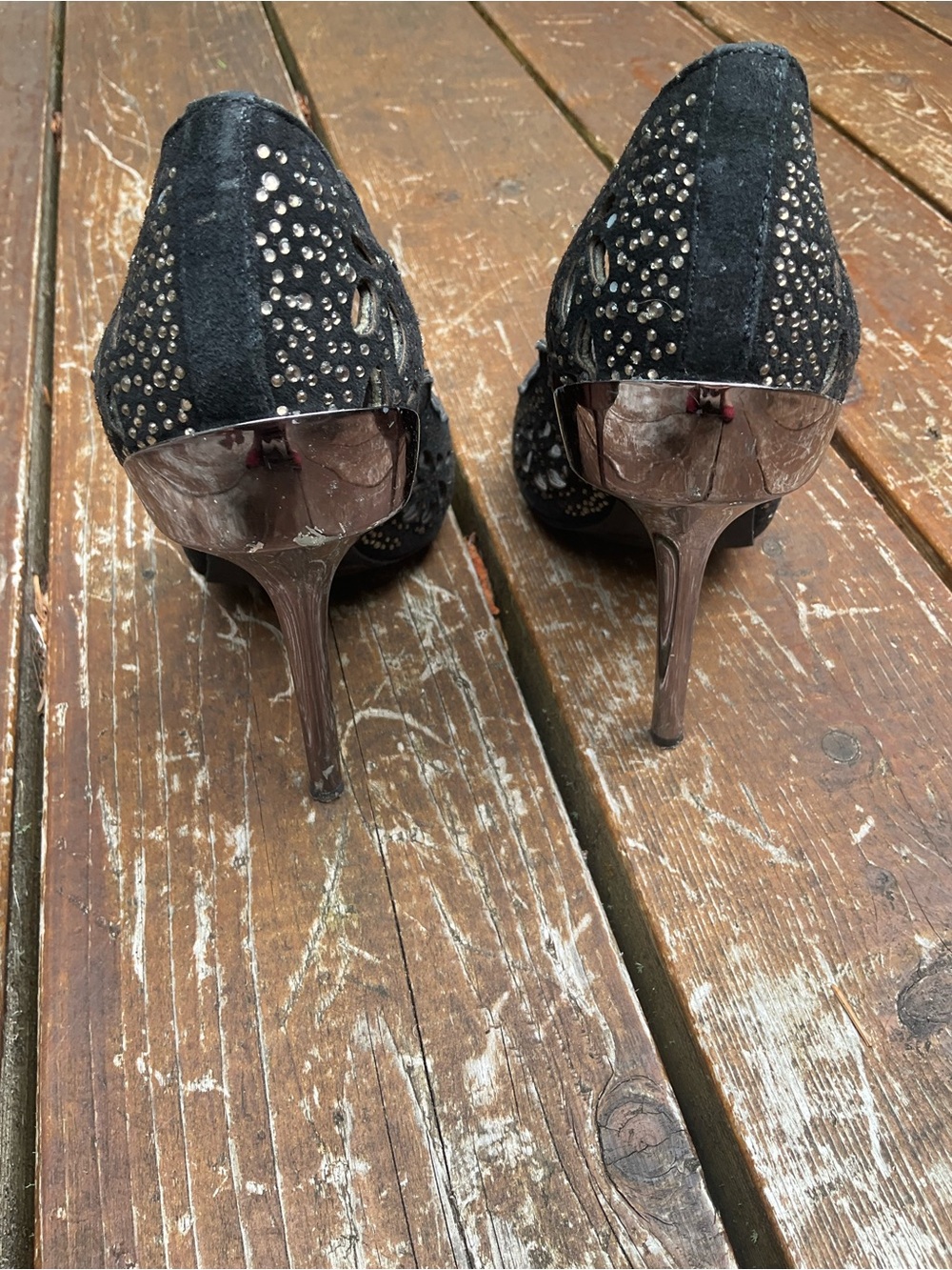 BCBGMaxAzria Rhinestone Heels - Picture 4 of 10